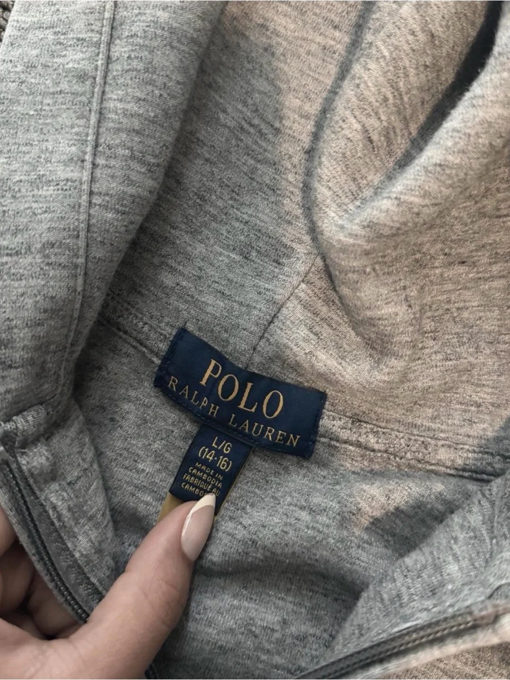 Polo by Ralph Lauren Boys Heather Gray Full-Zip Hoodie